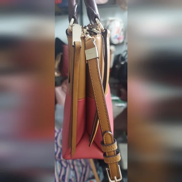 COACH Borough Retro Two-Tone Leather Handbag - Picture 3 of 8